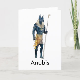Tarjeta Dios egipcio Anubis