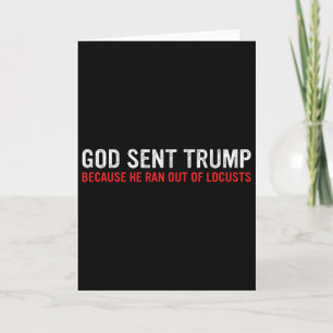 Tarjeta Dios envió a Trump porque se le acabaron las lango