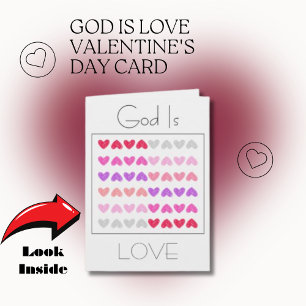 Tarjeta Dios es El día de San Valentín de amor