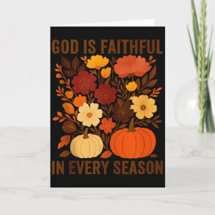 Tarjeta Dios Es Fiel En Cada Estación, Floral Otoño