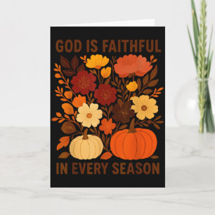 Tarjeta Dios Es Fiel En Cada Estación, Floral Otoño