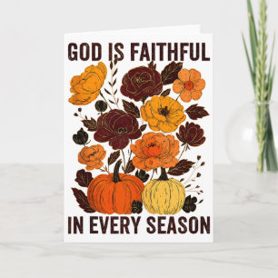 Tarjeta Dios Es Fiel En Cada Temporada Cristiana Otoño Boh