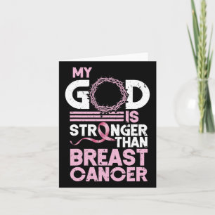 Tarjeta Dios Es Más Fuerte Que Conciencia Sobre El Cáncer