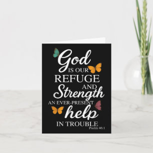 Tarjeta Dios Es Nuestro Refugio Biblia Verse Salm 46_1
