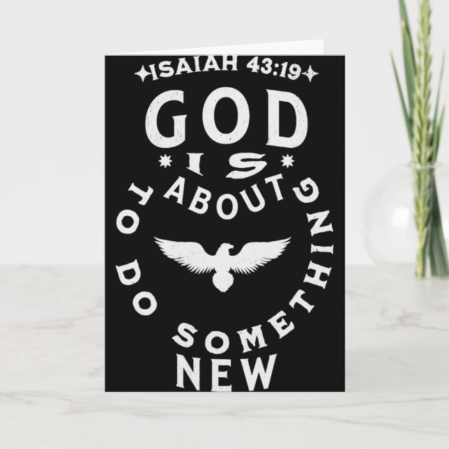 Tarjeta Dios Está a Punto de Hacer Algo Nuevo Isaías 4319  (Anverso)