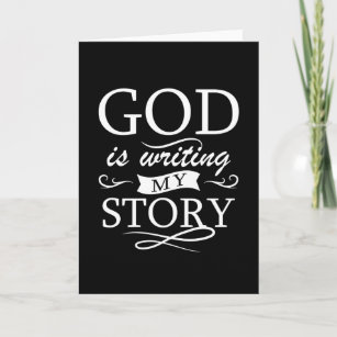 Tarjeta Dios está escribiendo mi historia fe cristiana