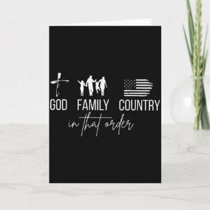 Tarjeta Dios Familia País En Ese Orden Patriótico Cristi