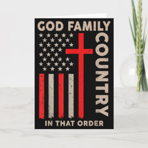 Tarjeta Dios Familia País Ese Orden Cristiano Americano P