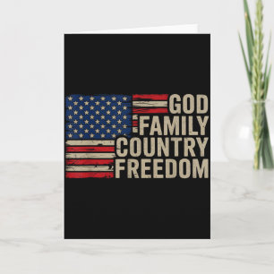 Tarjeta Dios Familia País Libertad Patriótico Cristiano Us