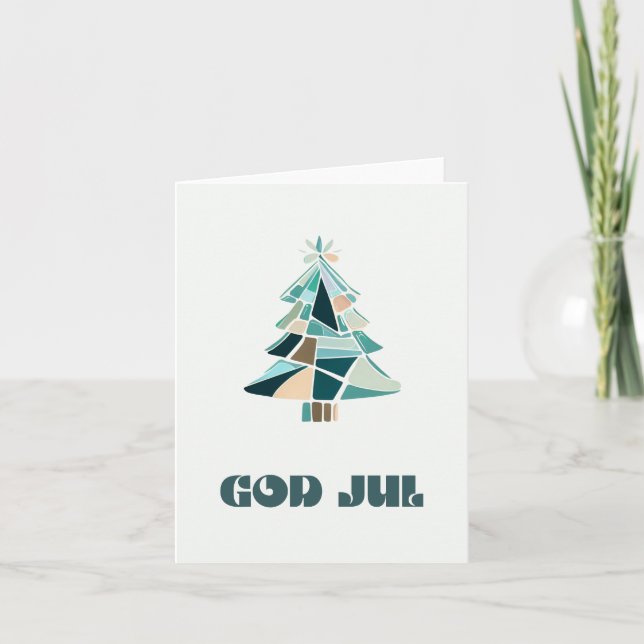 Tarjeta Dios Jul, Navidades escandinavos (Anverso)