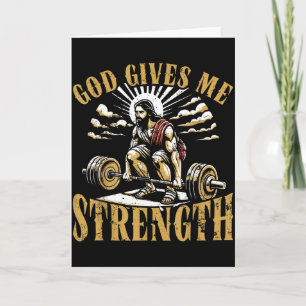 Tarjeta Dios Me Da Fuerza Motivación Para Entrenamiento Cr