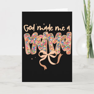 Tarjeta Dios Me Hizo Una Mama Coqueta Lazo Cristiano Jesús