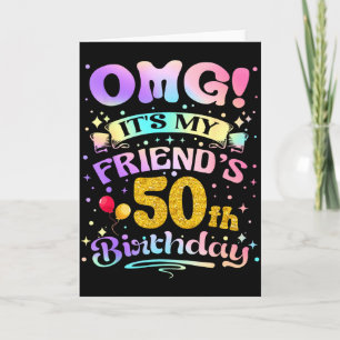 Tarjeta Dios mío es el cumpleaños número 50 de mi amigo Fe