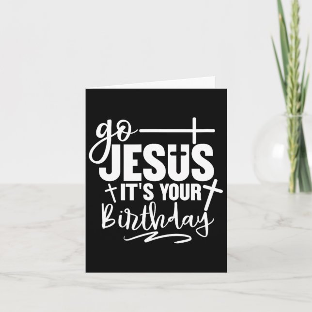 Tarjeta Dios mío, es tu Fiesta de Navidades de cumpleaños (Anverso)