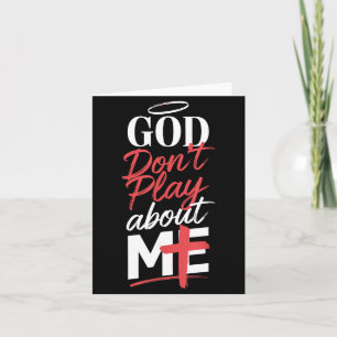 Tarjeta Dios No Juega Conmigo Expresión Espiritual Elevada