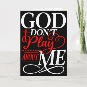 Tarjeta Dios No Juega Conmigo Fe Inspiradora 