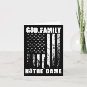Tarjeta Dios Primero Familia Segundo Luego Notre Dame Usa 
