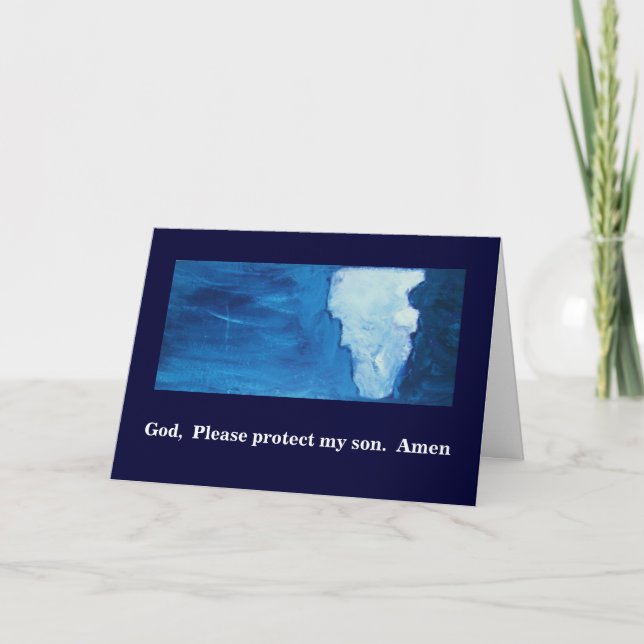 TARJETA DIOS, PROTEGE POR FAVOR A MI HIJO (Anverso)