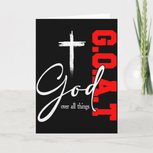 Tarjeta Dios Sobre Todas Las Cosas G O A T Cruz Cristiana