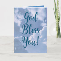 Dios te bendiga las nubes azul cielo cumpleaños re