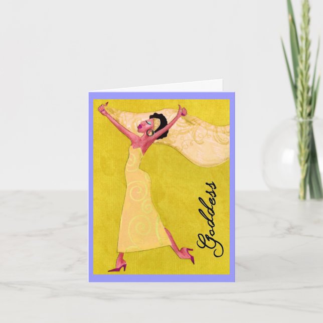 Tarjeta "Diosa" afroamericana (Anverso)