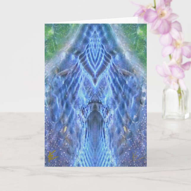 Tarjeta Diosa brillante Aura Luz Meditación Esotérica (Orquídea)