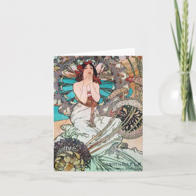 Tarjeta Diosa de Art Nouveau (Anverso)