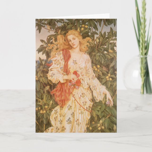 Tarjeta Diosa de flores y flores, Flora de Morgan (Anverso)