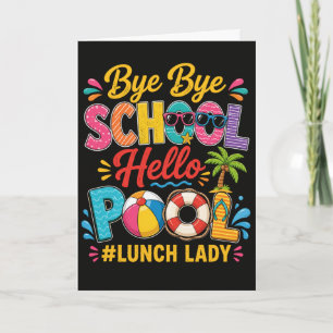 Tarjeta Diosa de la Comida Divertida Adiós Escuela Hola Pi