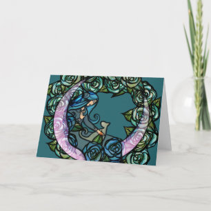 Tarjeta Diosa de la Luna Gato Gatos de la Luna