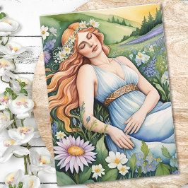 Tarjeta Diosa de Ostara Sabbat de Equinoccio de Primavera
