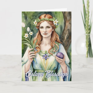 Tarjeta Diosa de Ostara Sabbat del Equinoccio de Primavera