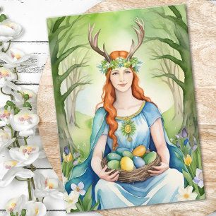 Tarjeta Diosa de Ostara Sabbat del Equinoccio de Primavera