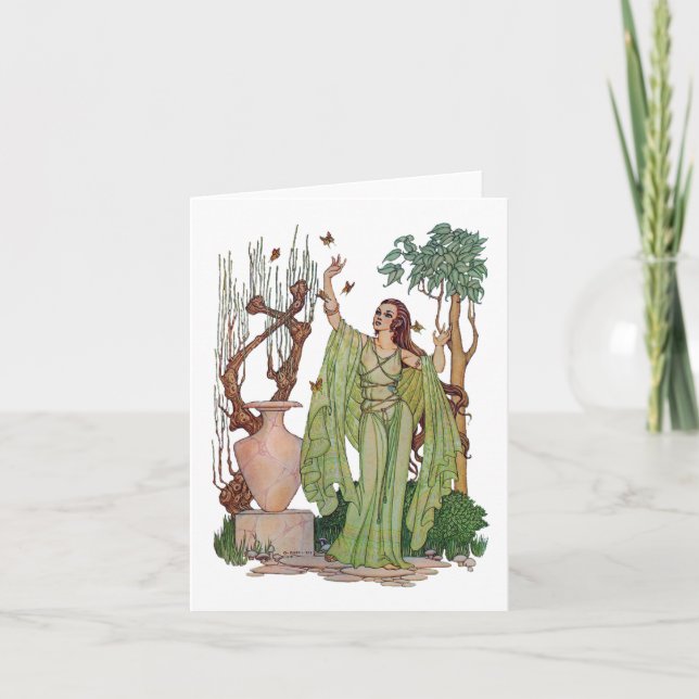 Tarjeta Diosa de Spring Notecard (Anverso)
