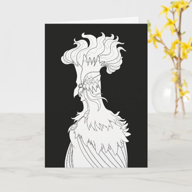 Tarjeta Diosa del Fuego (flor amarilla)