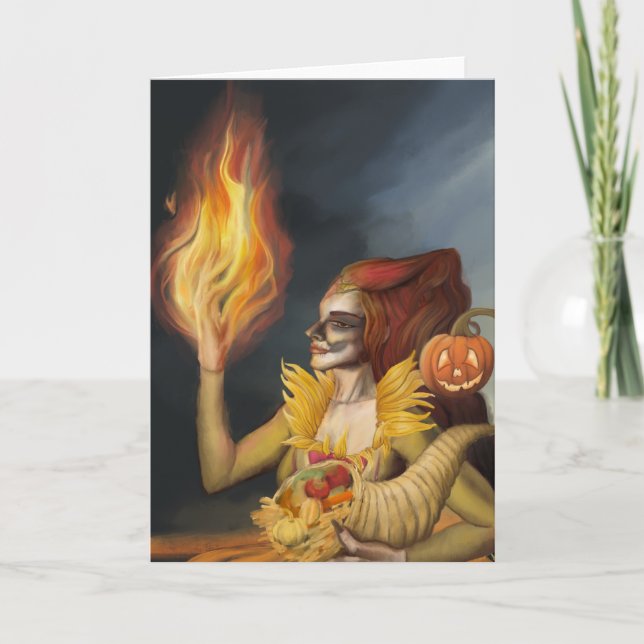 Tarjeta Diosa del Otoño (Anverso)