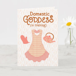 Tarjeta Diosa Doméstica (en Entrenamiento) – Delantal Retr
