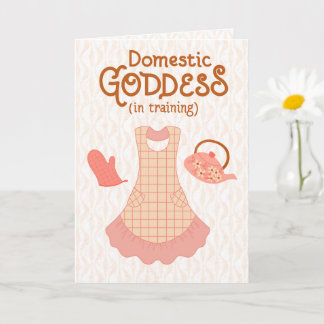 Tarjeta Diosa Doméstica (en Entrenamiento) – Delantal Retr