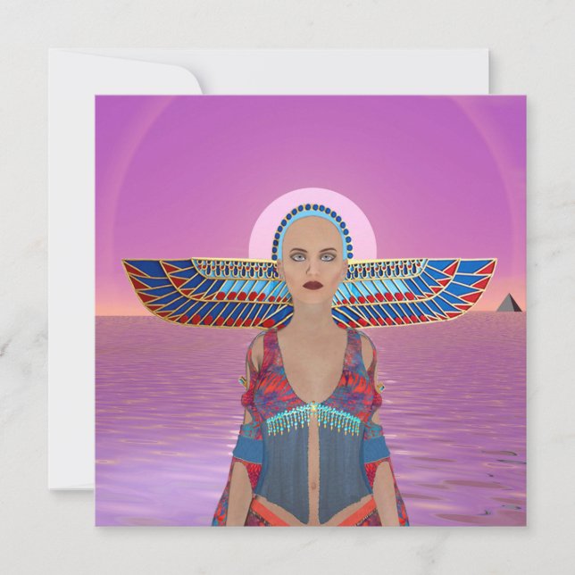 Tarjeta Diosa egipcia (Anverso)