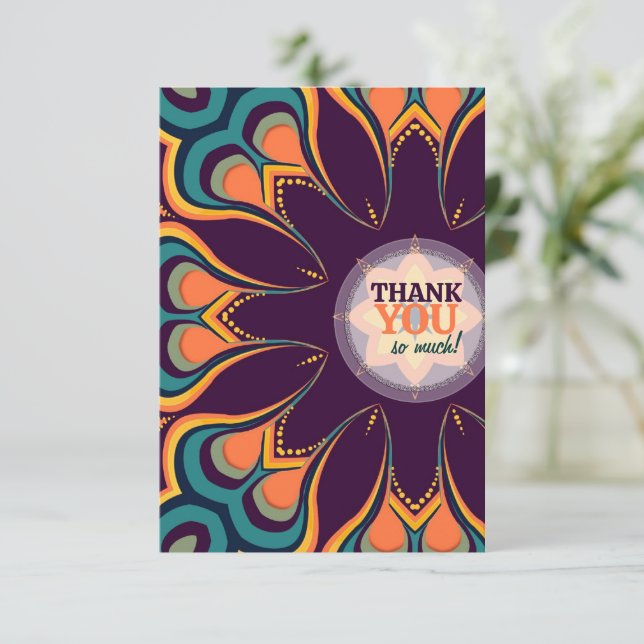 Tarjeta Diosa Flor Gracias (Anverso de pie)