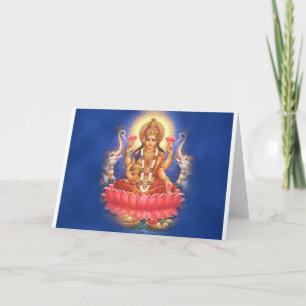 Tarjeta Diosa hindú Laxmi Devi Mata