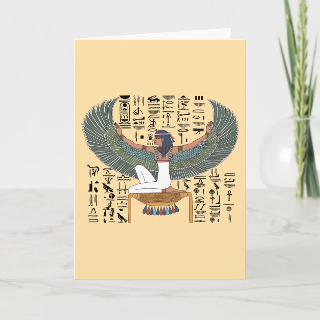 Tarjeta Diosa Isis - Historia del Antiguo Egipto (Anverso)