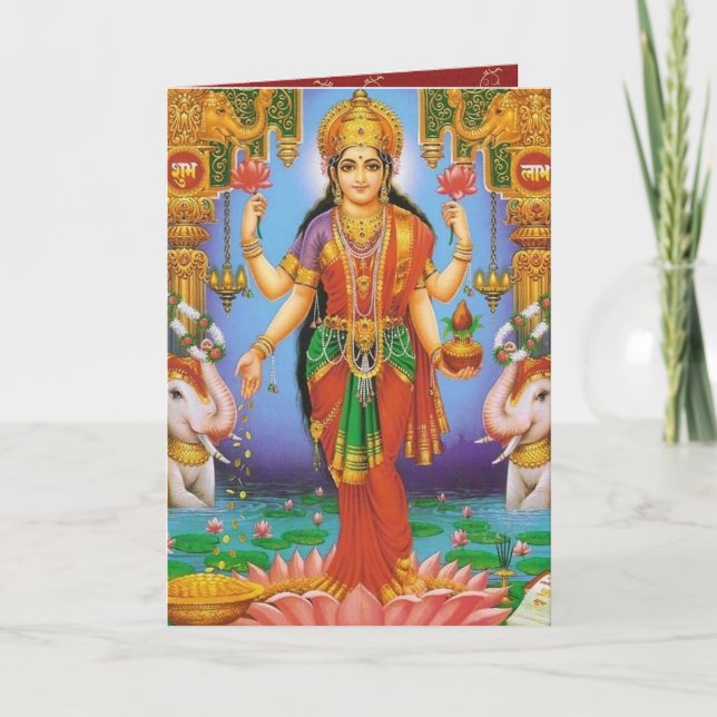 Tarjeta diosa-Lakshmi (Anverso)