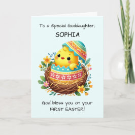 Tarjeta Diosa Personaliza las Primeras Bendiciones de Pasc