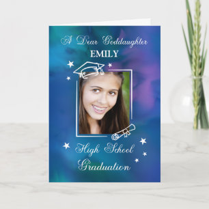Tarjeta Diosa Personalizado Foto Nombre de instituto Gradu