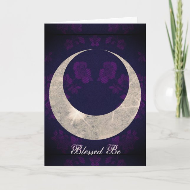 Tarjeta Diosa remilgada de la luna de cuernos de la bruja (Anverso)