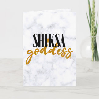 Tarjeta Diosa Shiksa Tipografía Elegante de los 90 Judía