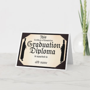 Tarjeta Diploma alto permanente de graduados