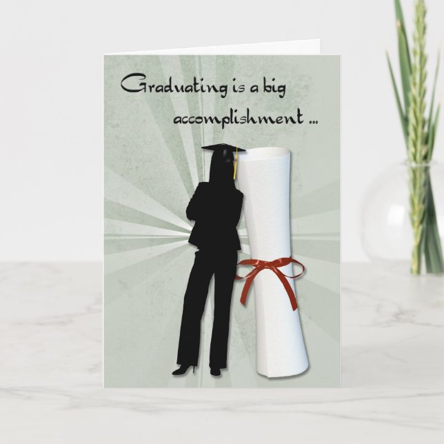 Tarjeta Diploma de Chica graduado (Anverso)