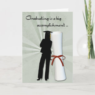 Tarjeta Diploma de Chica graduado